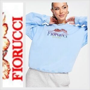 Fiorucci ANGELS SWEATSHIRT blue oversized S